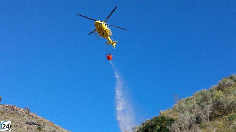 Se reporta un incendio incipiente en la carretera de Cambalud, Firgas, Gran Canaria.