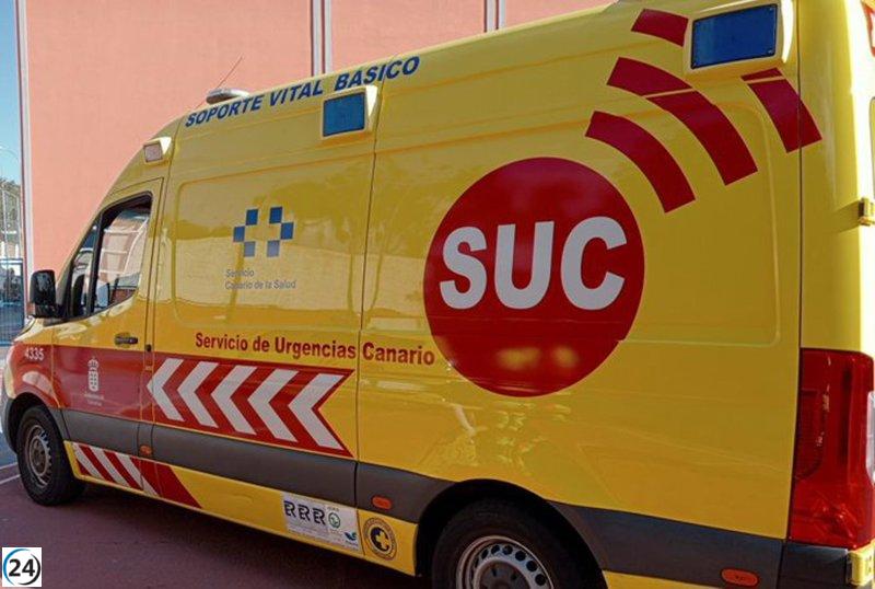 Grave accidente en la autopista del sur de Gran Canaria deja un hombre y un adolescente heridos.