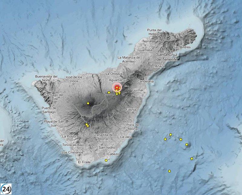 Descubren un enjambre de 20 temblores sísmicos en la dorsal noreste de Tenerife.