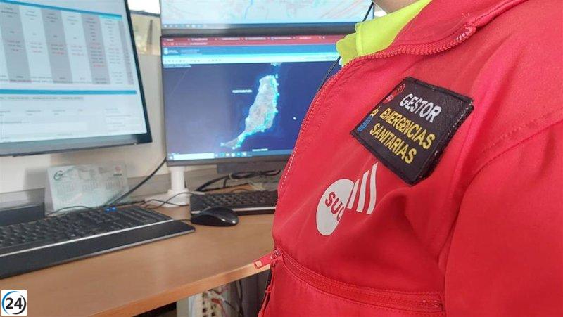 Un parapentista en estado crítico tras accidentarse en una playa de Fuerteventura.