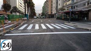 Emalsa finaliza los trabajos de reparación en la Calle Mesa y López de Las Palmas de Gran Canaria.