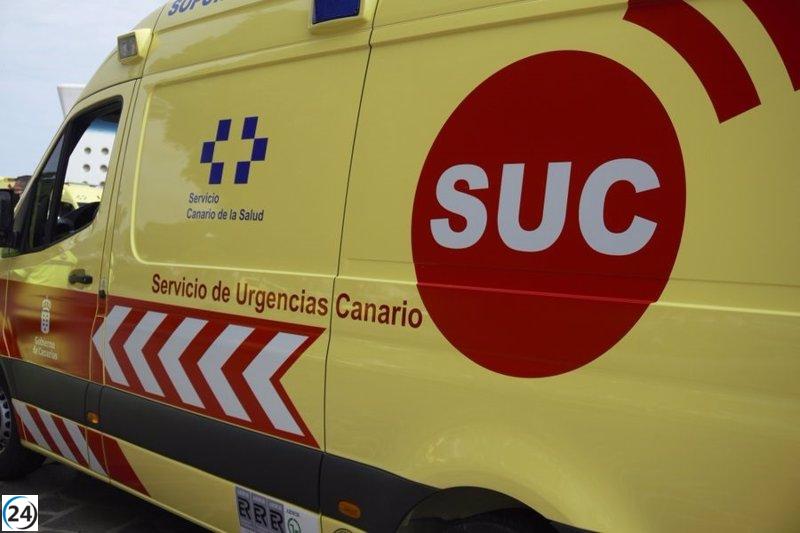Seis personas resultan heridas en choque frontal de guagua y todoterreno en Gran Canaria.