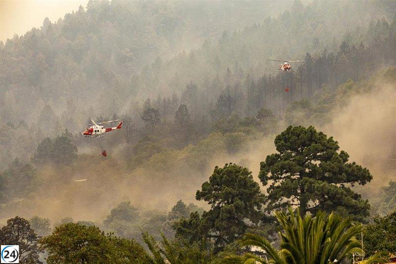 El incendio en Tenerife asegura el perímetro con 'puntos calientes' en la zona norte.