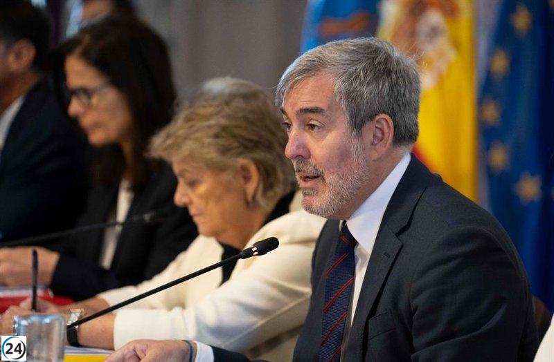 Presidente de Canarias busca apoyo de Europa para migración y exención de la tasa verde